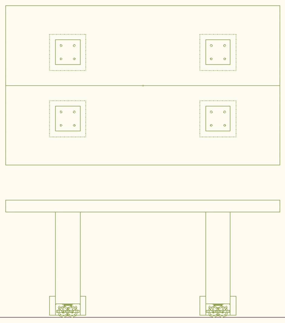 Large Wooden Table Drawing