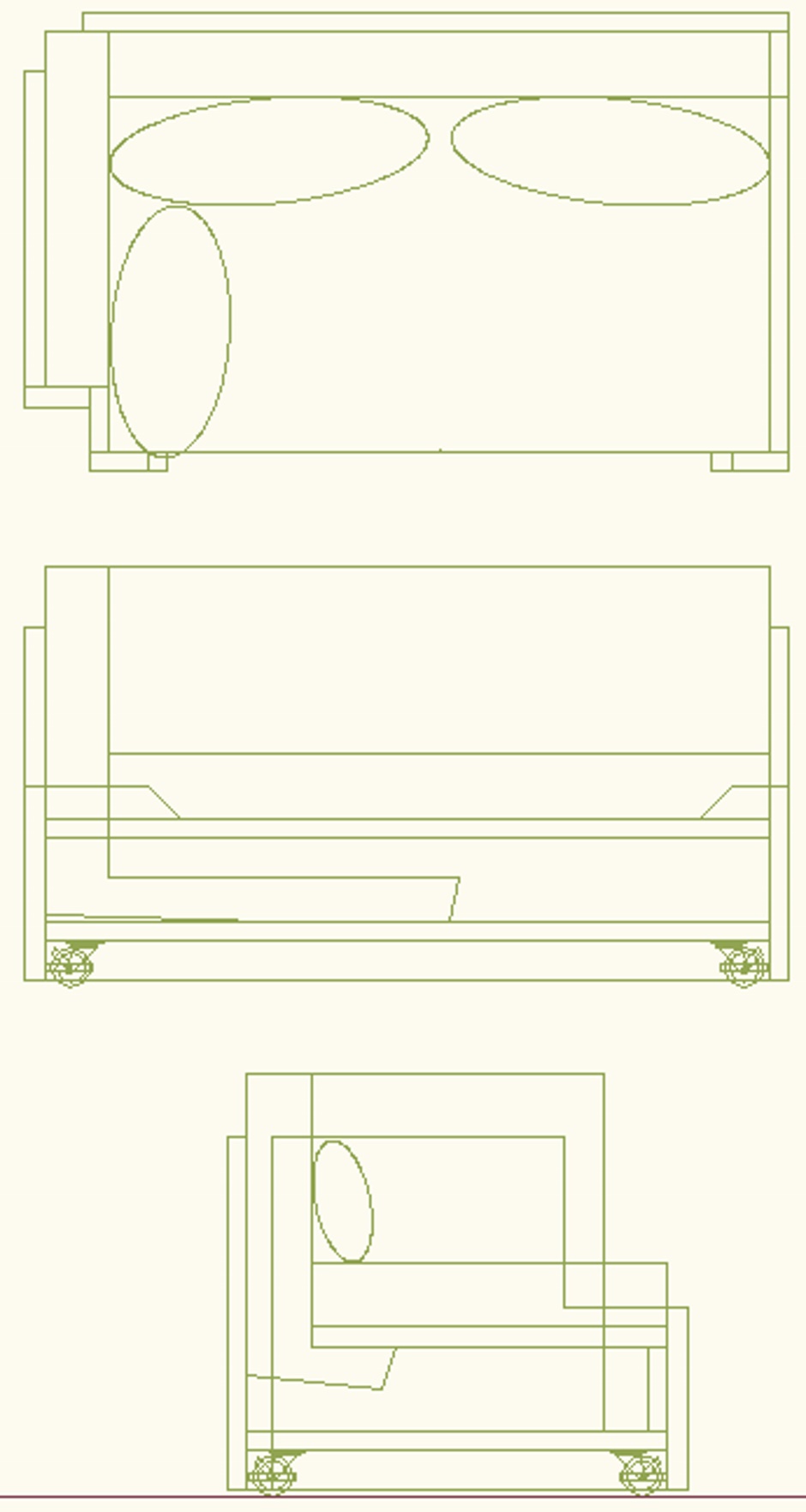 Sofa Right Hand Drawing