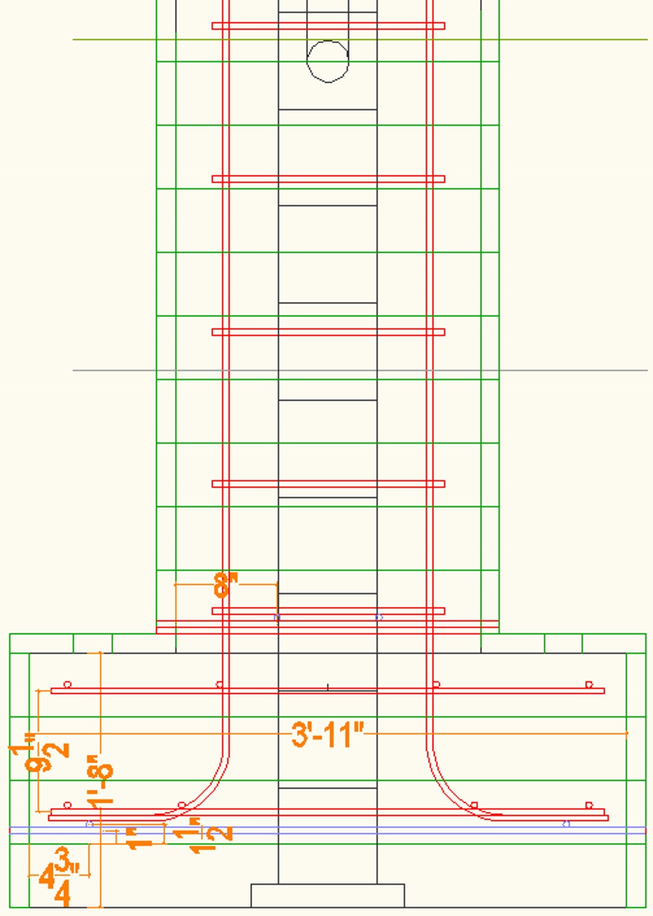 Deck Column Drawing Elevation