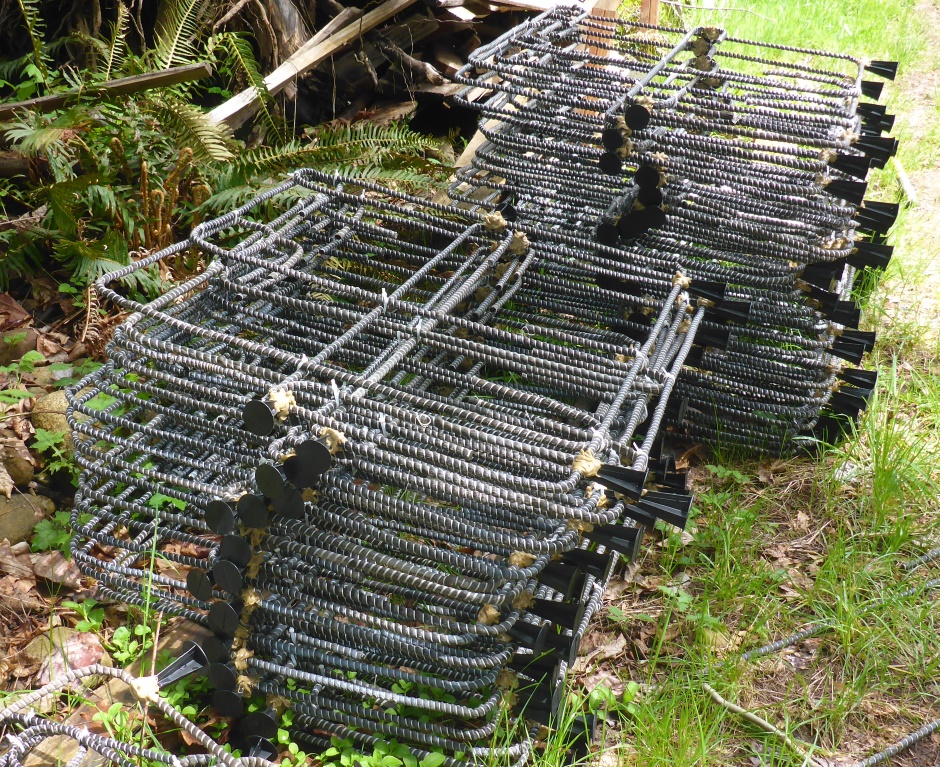 Foundation Stirrup Assemblies Stacked In Yard