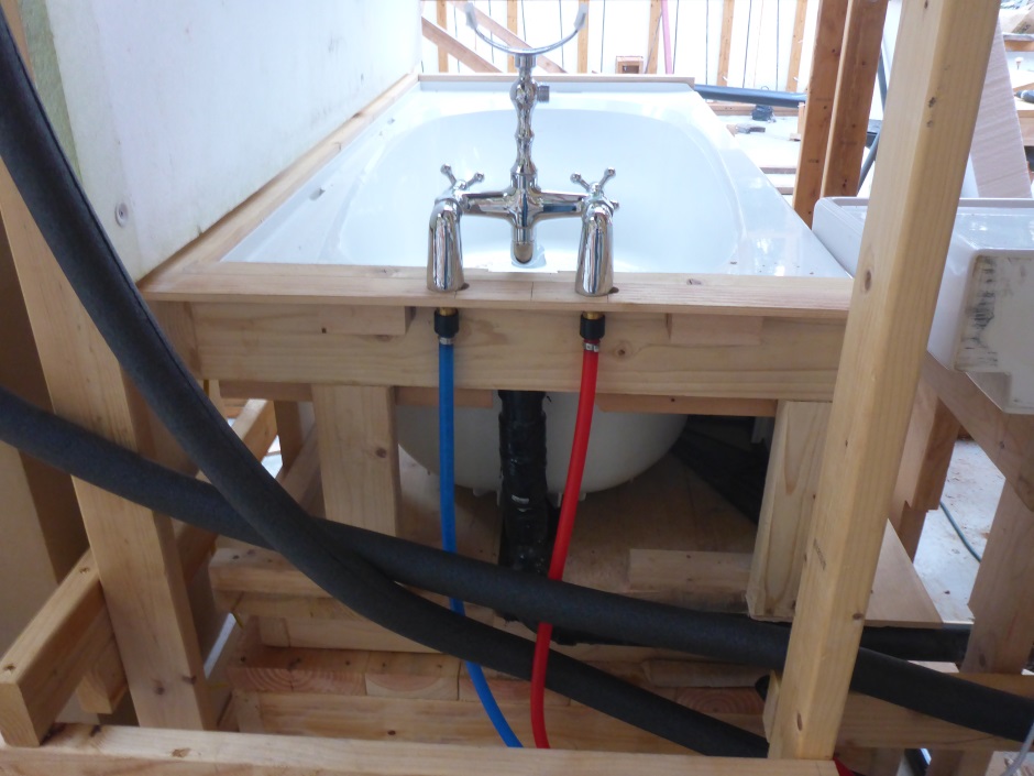 Temp Bath Drain Plumbing