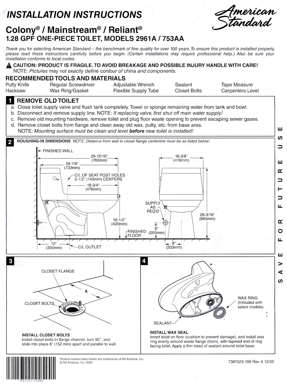 Toilet AmericanStandard